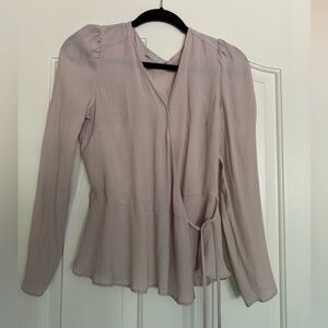 Chelsea28 Light Pink Wrap Blouse